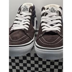 Men's 9 Vans "Skate Grosso Mid" Sneakers (Dark Brown/Navy) Skate Shoes
